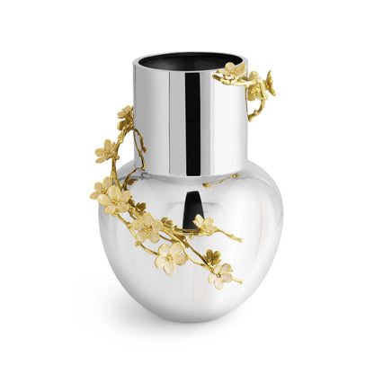 Ծաղկաման՝ բալի ծաղիկով - արծաթագույն /M