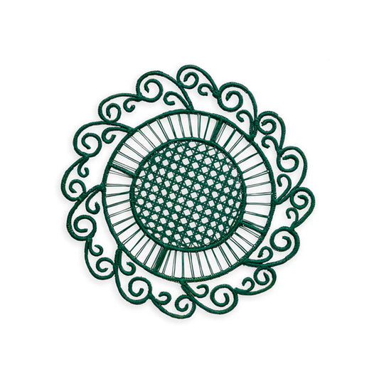 Peacock Rattan Sous plats Green