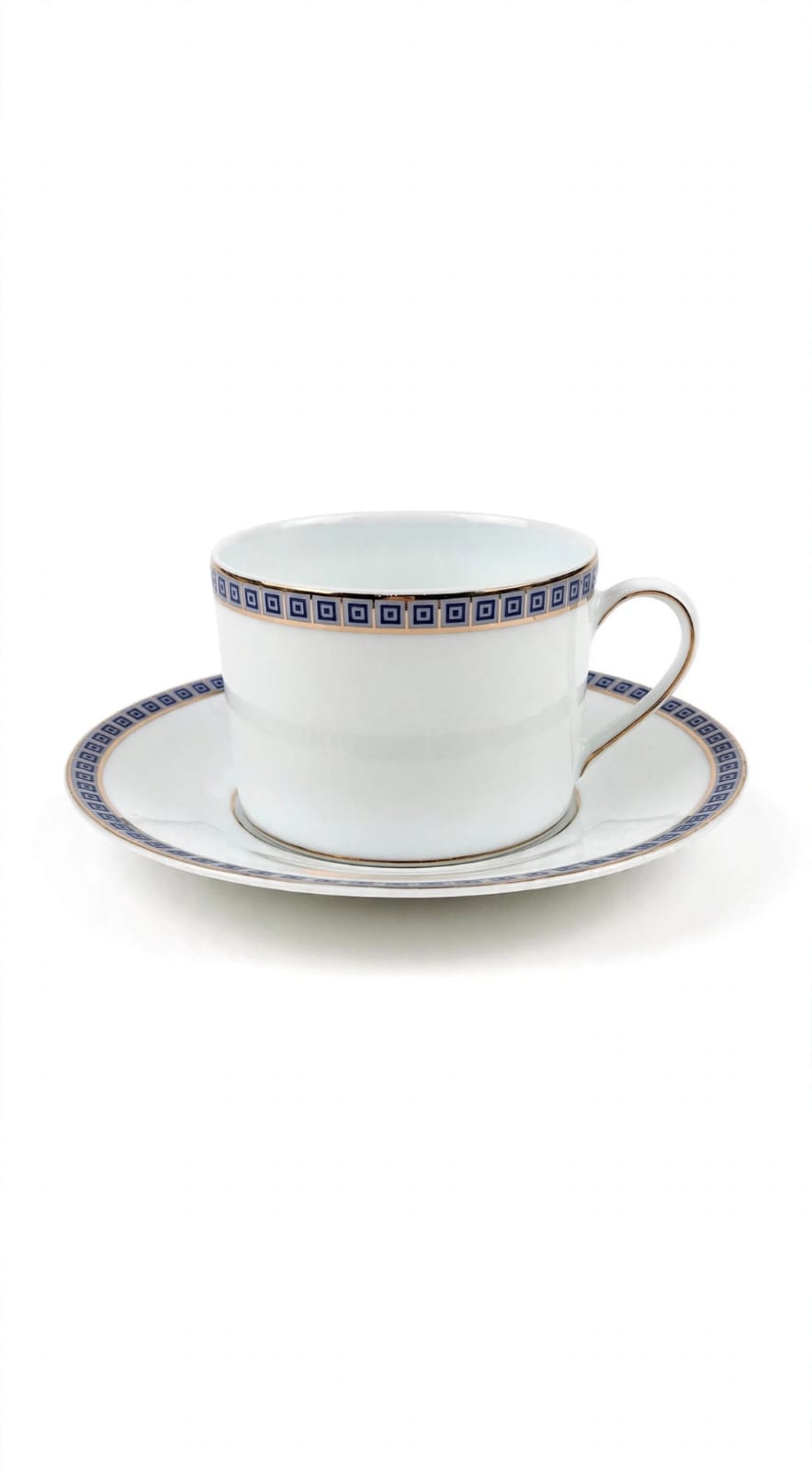 Athena Navy Tea Cup and Saucer