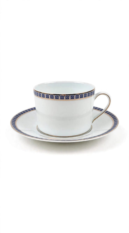 Athena Navy Tea Cup and Saucer