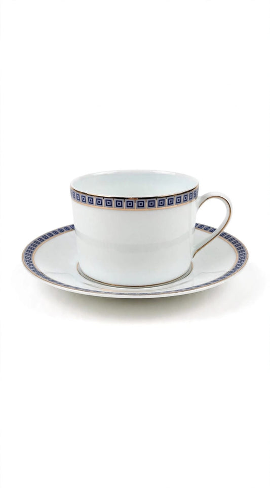 Athena Navy Tea Cup and Saucer