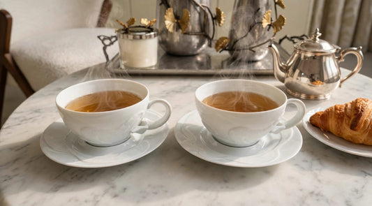 Tendresse Blanc թեյի բաժակների և ափսեի հավաքածու՝ 2 հատ