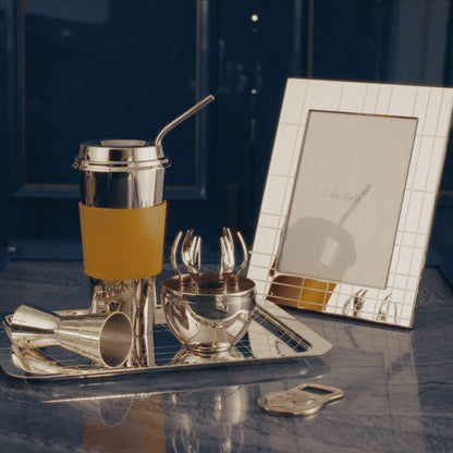 Objets Miroir Yellow Leather Cuff for Stainless Steel Coffee Cup