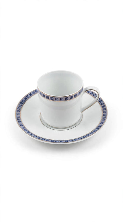 Athena  Navy Coffee Cup And Saucer