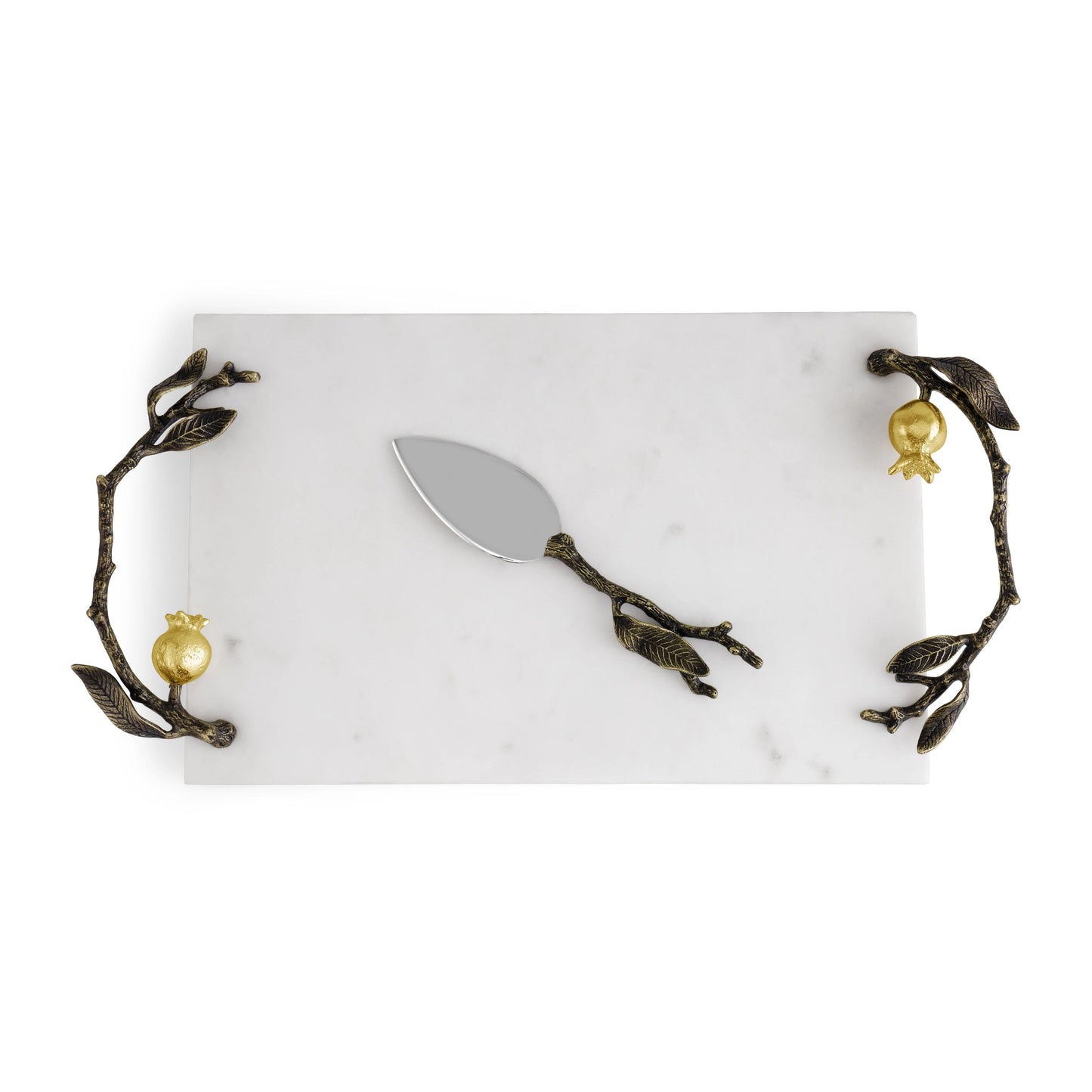Pomegranate Small Cheese Board with Knife  /L