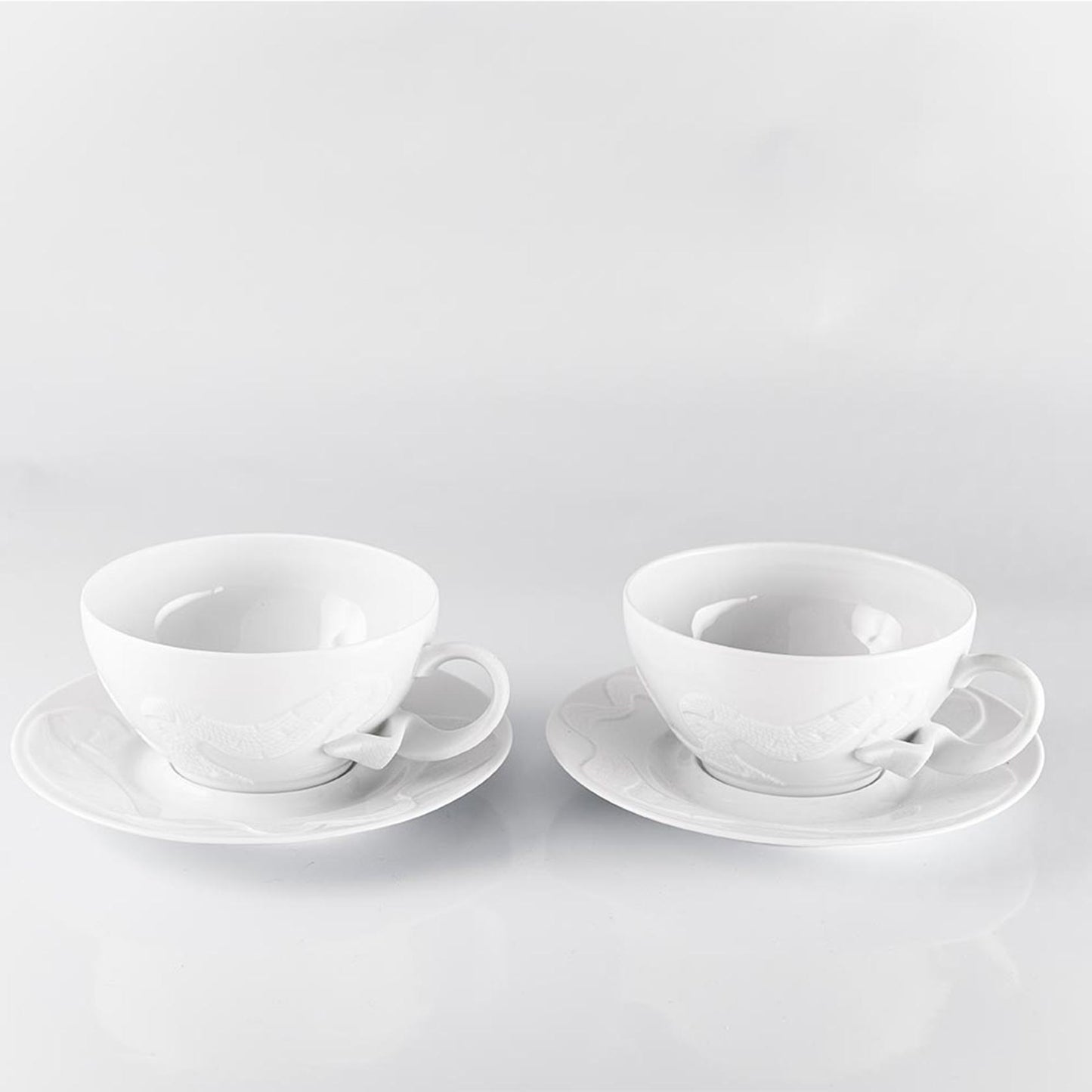 Tendresse Blanc Set Of 2 Tea Cup And Saucer