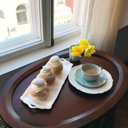 Ռոքեյլ սպիտակ երկարավուն մատուցման սկուտեղ