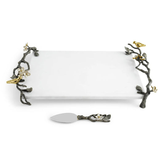 Lovebirds պանրի տախտակ դանակով