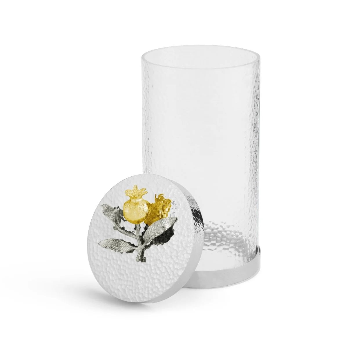 Pomegranate Silver & Gold Canister