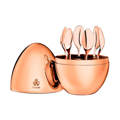 Mood 6-piece rose-gold espresso set with chest