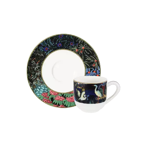 Jardin Du Palais Set of 2 Espresso Cups & Saucers