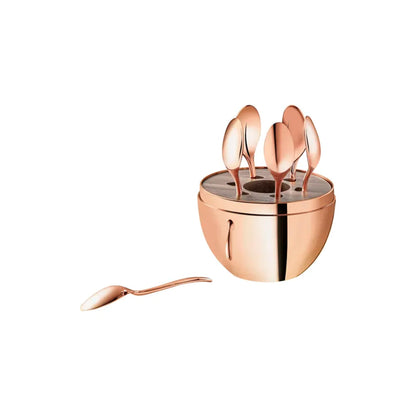 Mood 6-piece rose-gold espresso set with chest