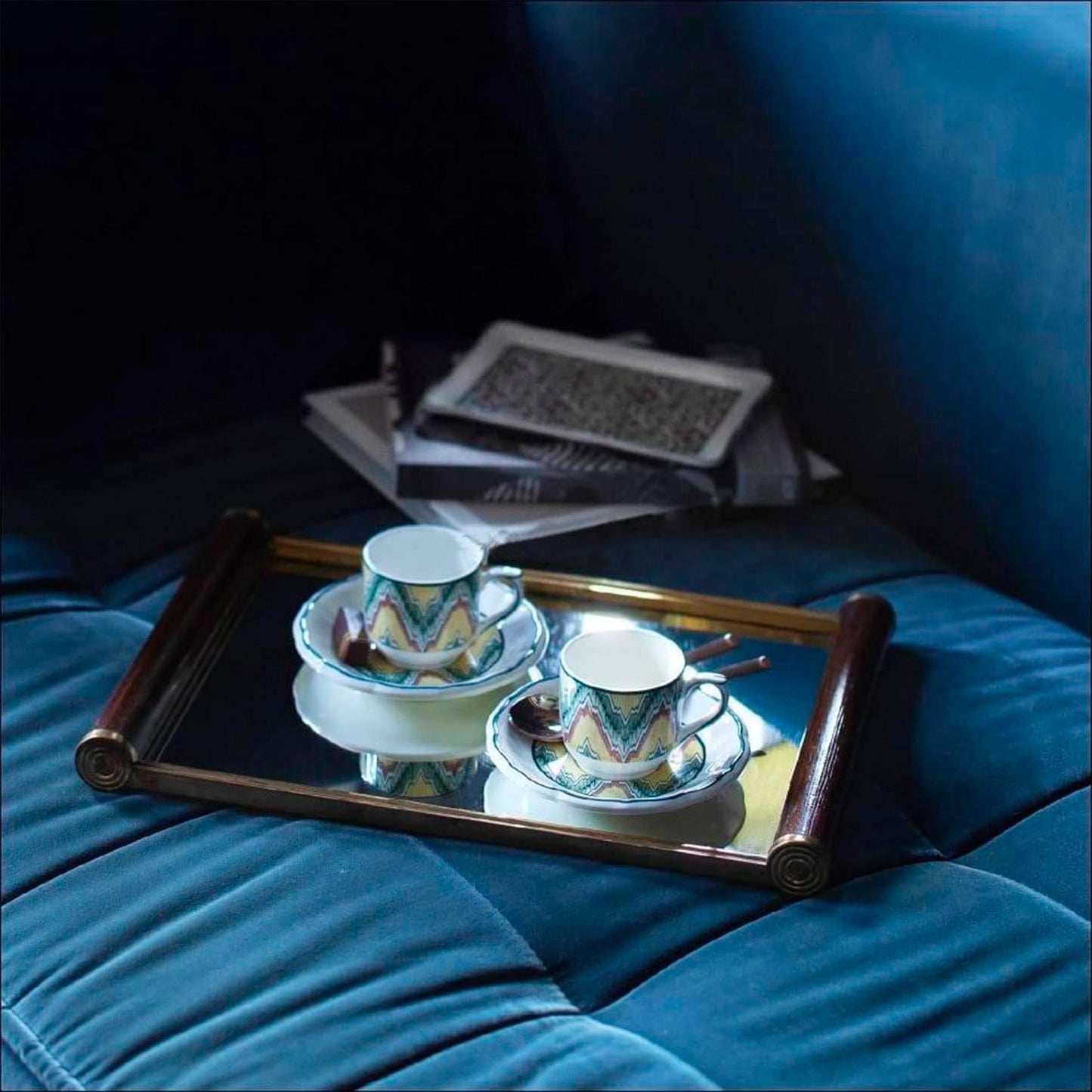 Dominote Set of 2 Espresso Cups & Saucers