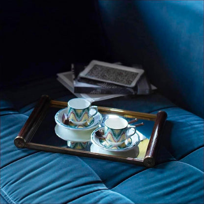 Dominote Set of 2 Espresso Cups & Saucers