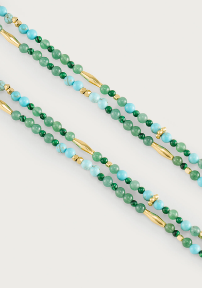 Milos Beaded Necklace - Turquoise