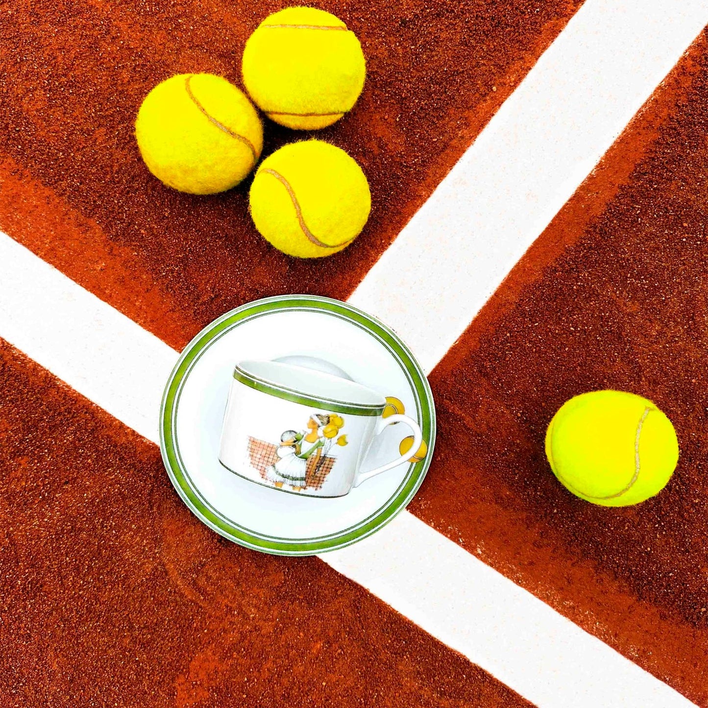 Les Weekends de Mlle Tennis Set of 2 dessert plates