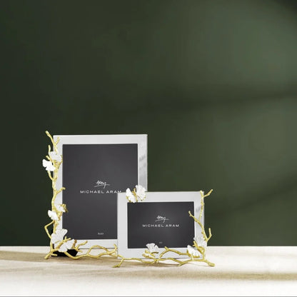 Թիթեռի գինկգո ոսկեգույն արտացոլող շրջանակ