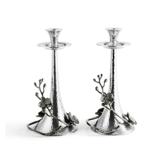 Black Orchid Candleholders by Michael Aram