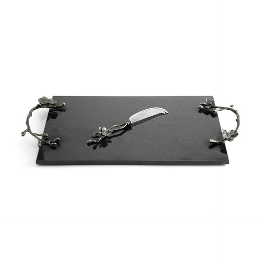Black Orchid Cheese Board with Knife by Michael Aram