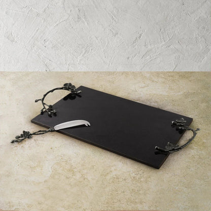 Black Orchid Cheese Board with Knife