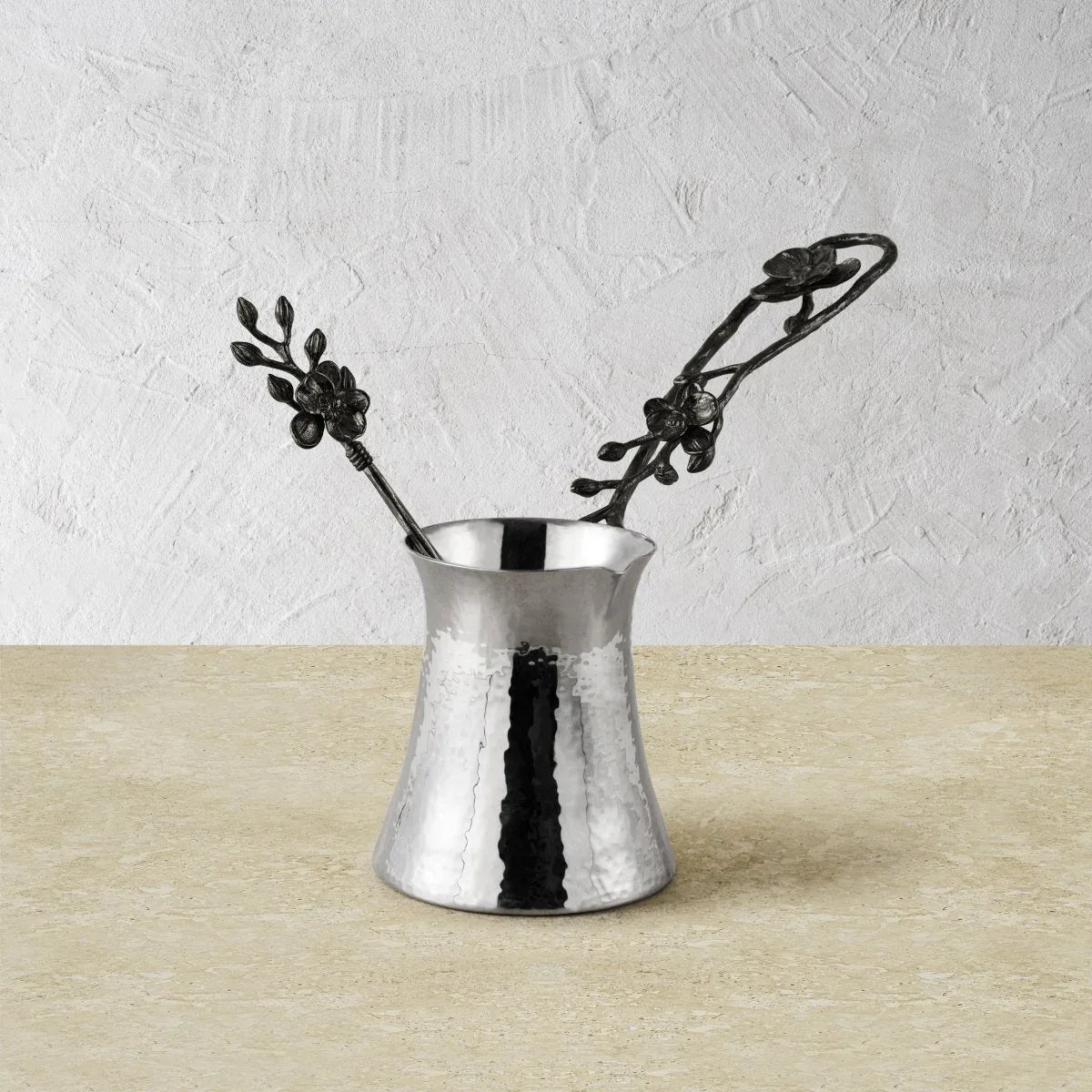 Black Orchid Coffee Pot with Spoon