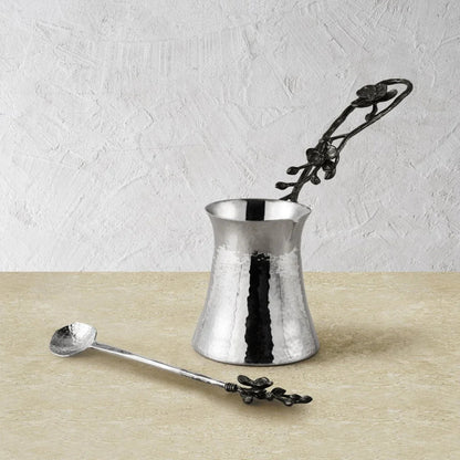 Black Orchid Coffee Pot with Spoon