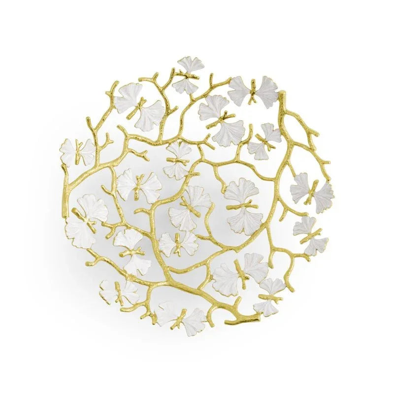 Butterfly Gingko Gold Bread Basket