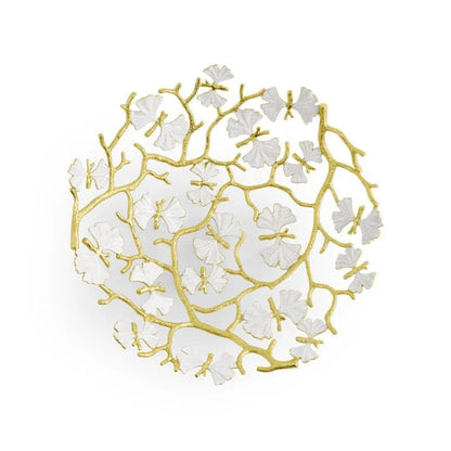 Butterfly Gingko Gold Bread Basket