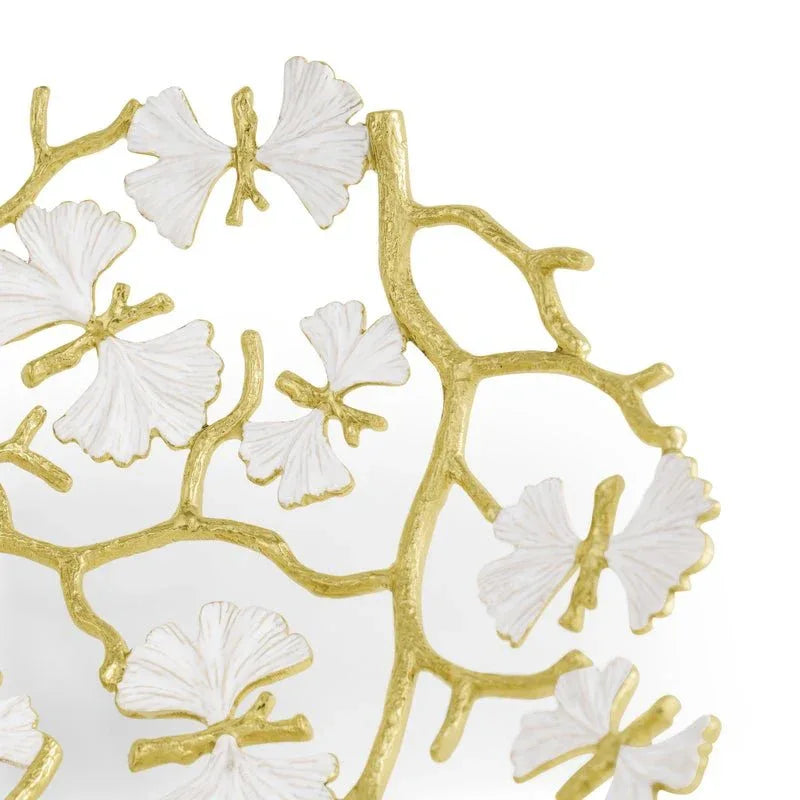 Butterfly Gingko Gold Bread Basket