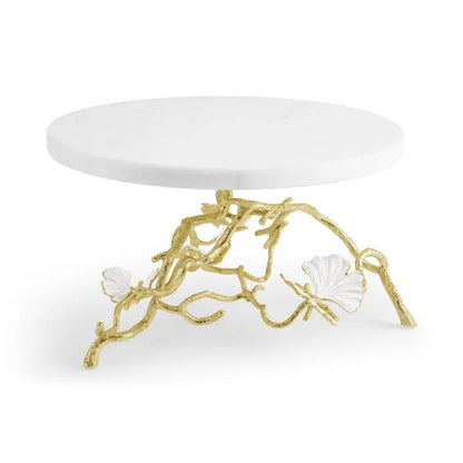 Butterfly Ginkgo Gold Cake Stand