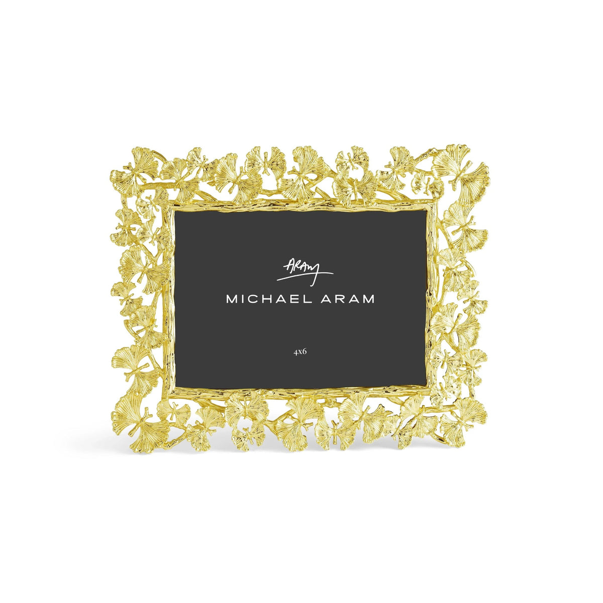 Butterfly Ginkgo Gold Sculpted Frame