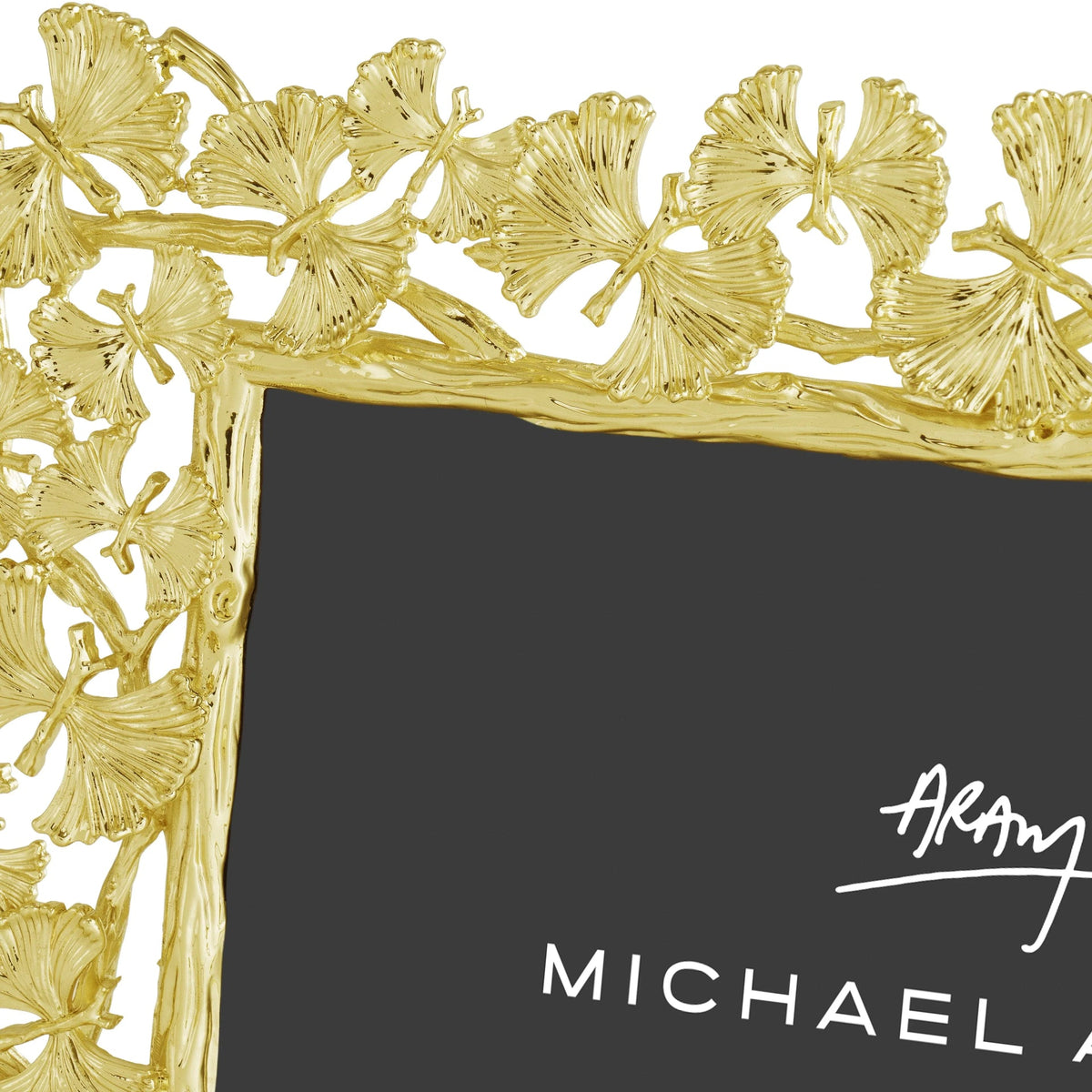 Butterfly Ginkgo Gold Sculpted Frame