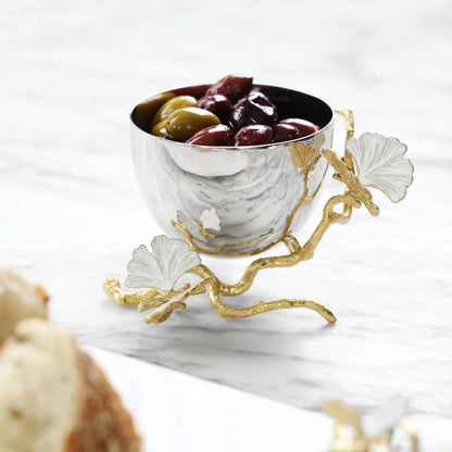 Butterfly Ginkgo Gold Nut Bowl
