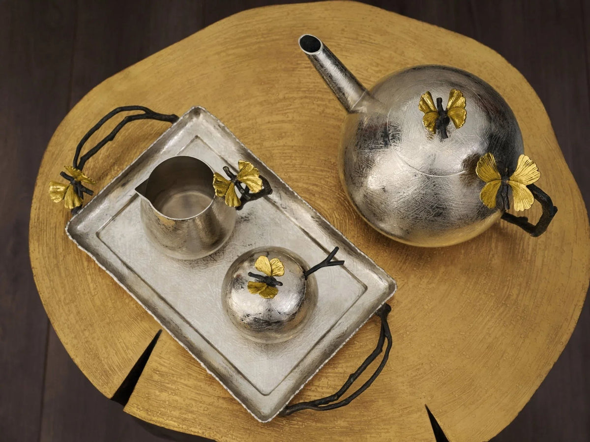 Butterfly Ginkgo Pot with Spoon