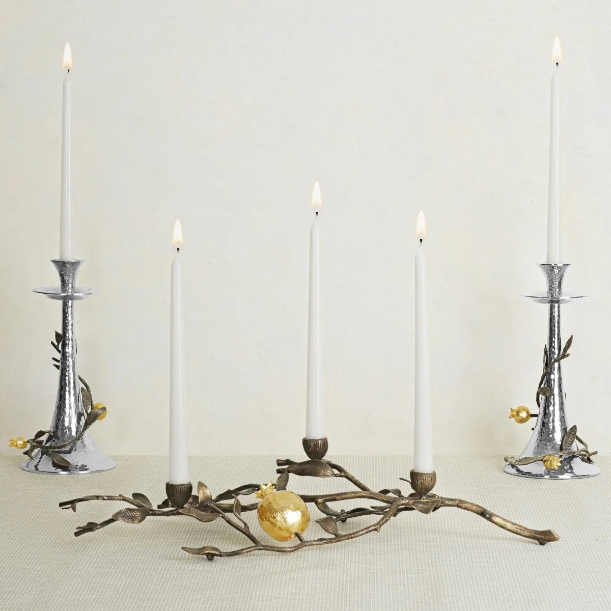 Pomegranate Tall Candleholders Set of 2