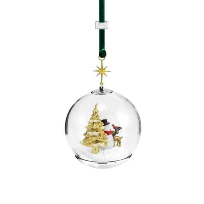 Snowman and Forest Friends Snow Globe Ornament