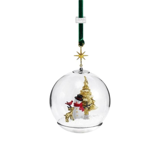 Snowman and Forest Friends Snow Globe Ornament
