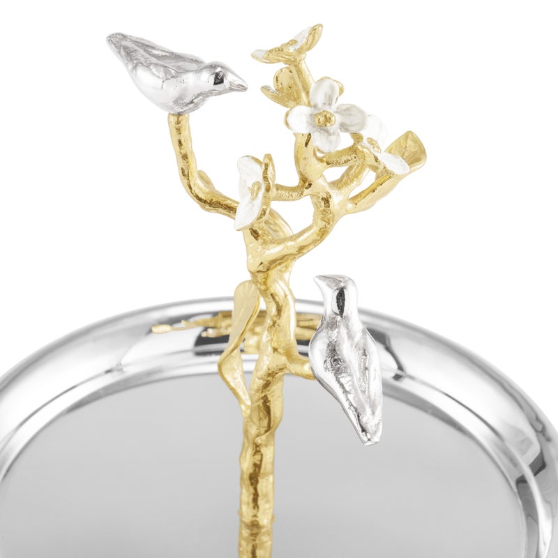 Lovebirds Silver & Gold Etagere