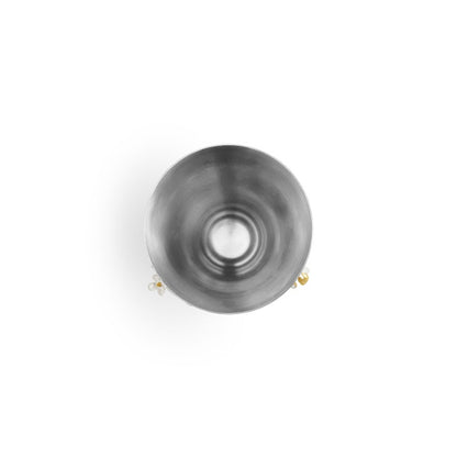 Lovebirds Silver & Gold Small Vase