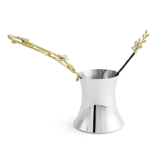 Orchid Coffee Pot with Spoon Large