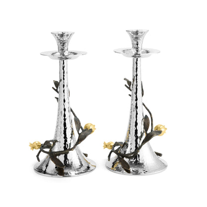 Pomegranate Tall Candleholders Set of 2