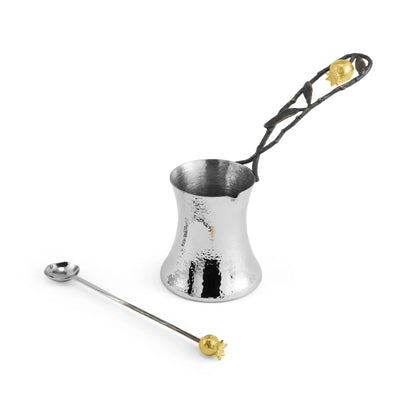 Pomegranate Coffee Pot with Spoon - Medium