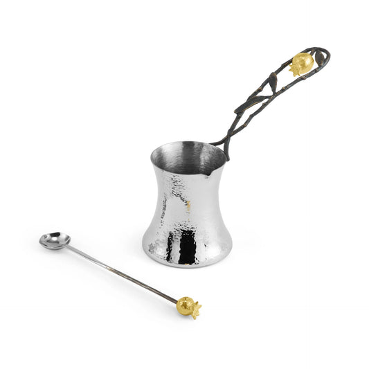 Pomegranate Coffee Pot with Spoon - Medium