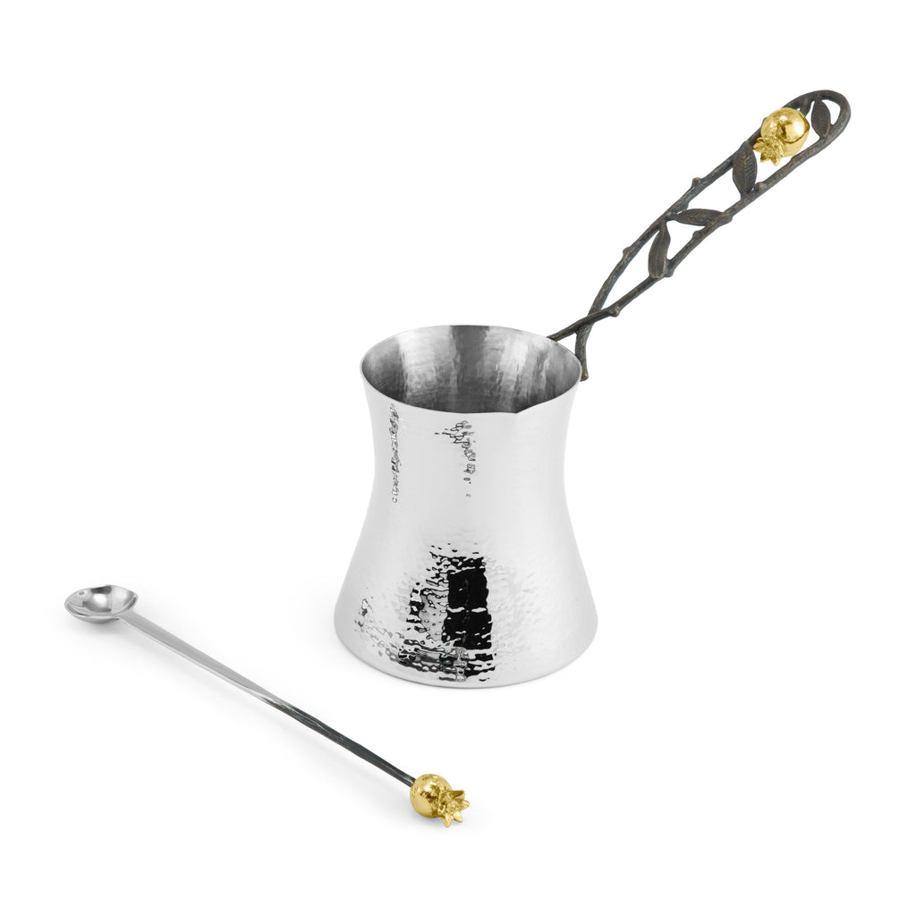 Pomegranate Coffee Pot with Spoon - Large