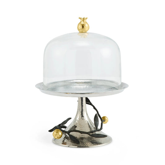 Pomegranate Pastry Dish with Dome by Michael Aram
