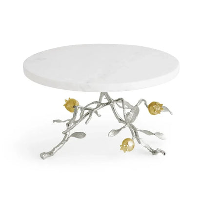 Pomegranate Silver & Gold Cake Stand