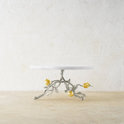 Pomegranate Silver & Gold Cake Stand