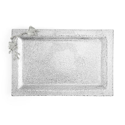White Orchid Large Glass Tray