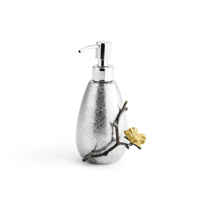 Butterfly Ginkgo Bath Collection Soap Dispenser - Stainless Steel