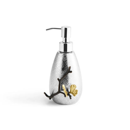 Butterfly Ginkgo Bath Collection Soap Dispenser - Stainless Steel